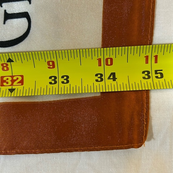 2229- Women's Scarf Orange Cream And Green Colors NWT - Picture 6 of 8